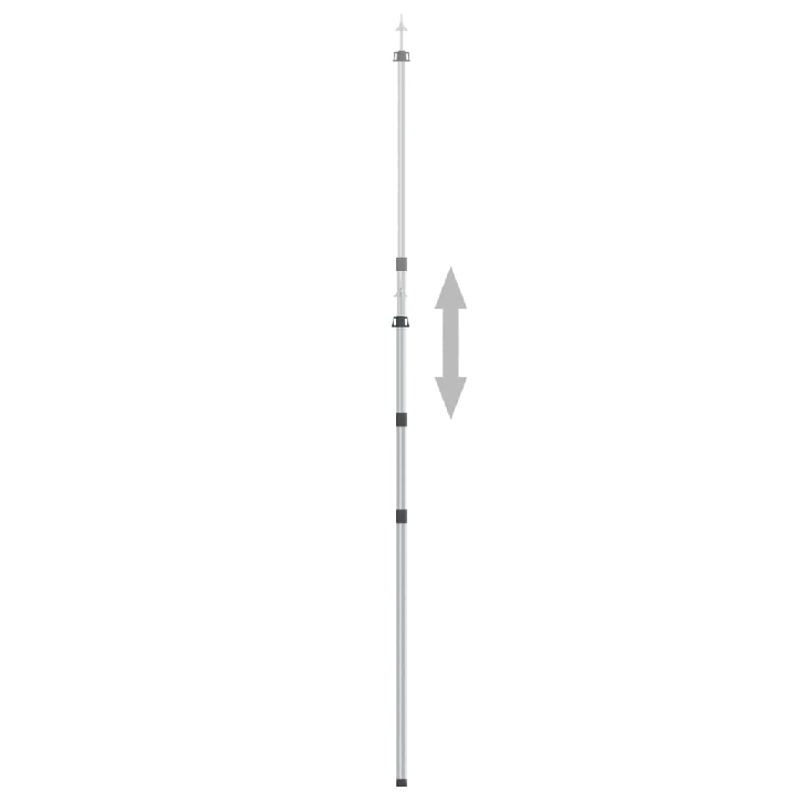 Teleskopiniai brezento strypai, 2vnt., 102-260cm, aliuminis