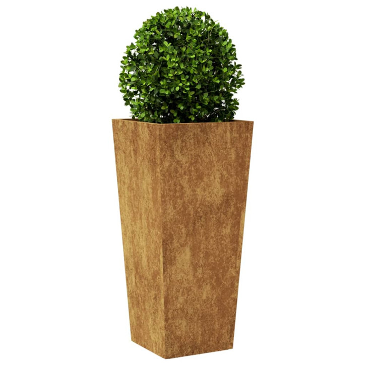 Sodo lovelis, 35x35x75cm, corten plienas