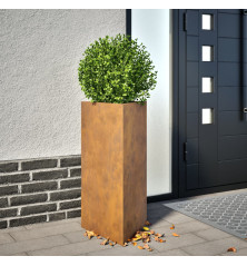 Sodo lovelis, 40x34,5x70cm, corten plienas, trikampis