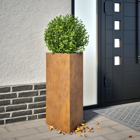 Sodo lovelis, 40x34,5x70cm, corten plienas, trikampis