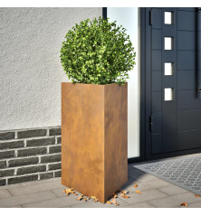 Sodo lovelis, 50x43x75cm, corten plienas, trikampis