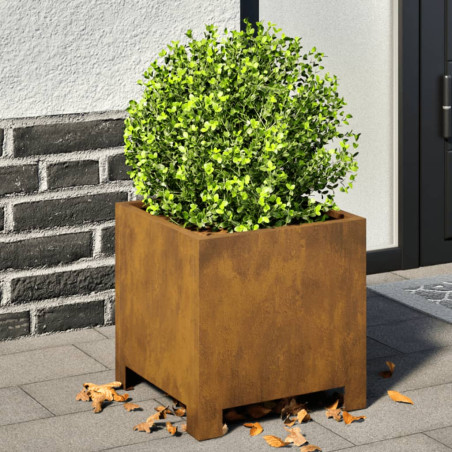 Sodo lovelis, 30x30x30cm, corten plienas