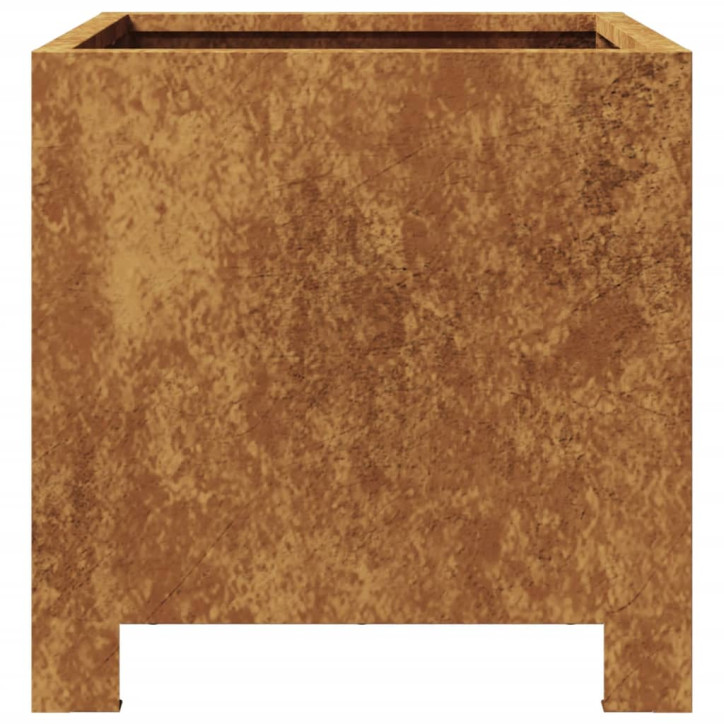 Sodo lovelis, 30x30x30cm, corten plienas