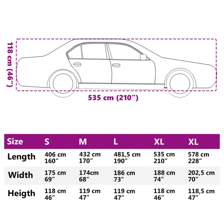 Automobilio uždangalas sedanams, pilkas ir sidabrinis, XL