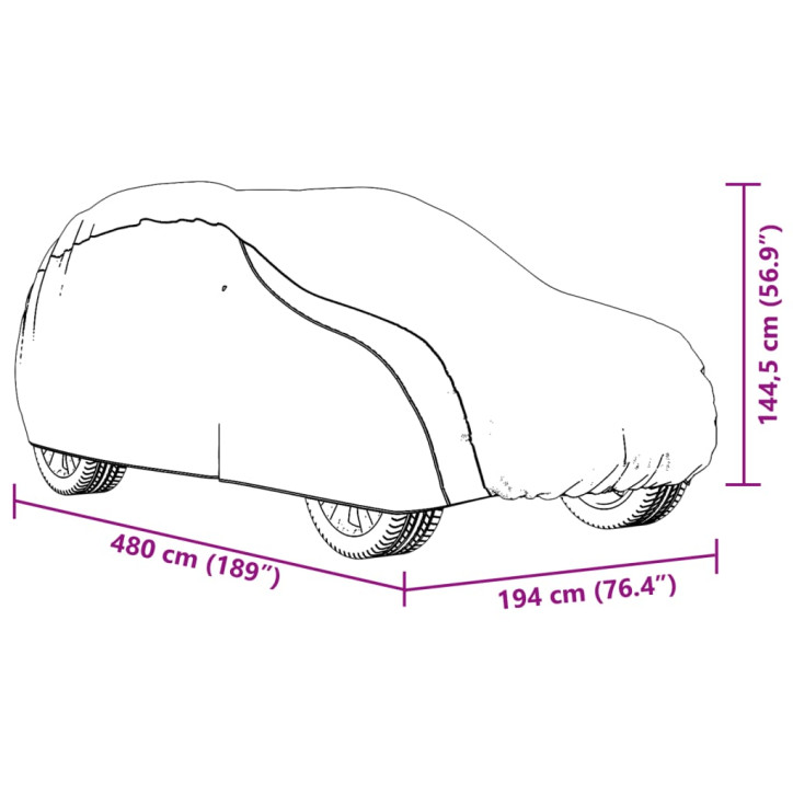 Automobilio uždangalas visureigiui, sidabrinis, L dydžio