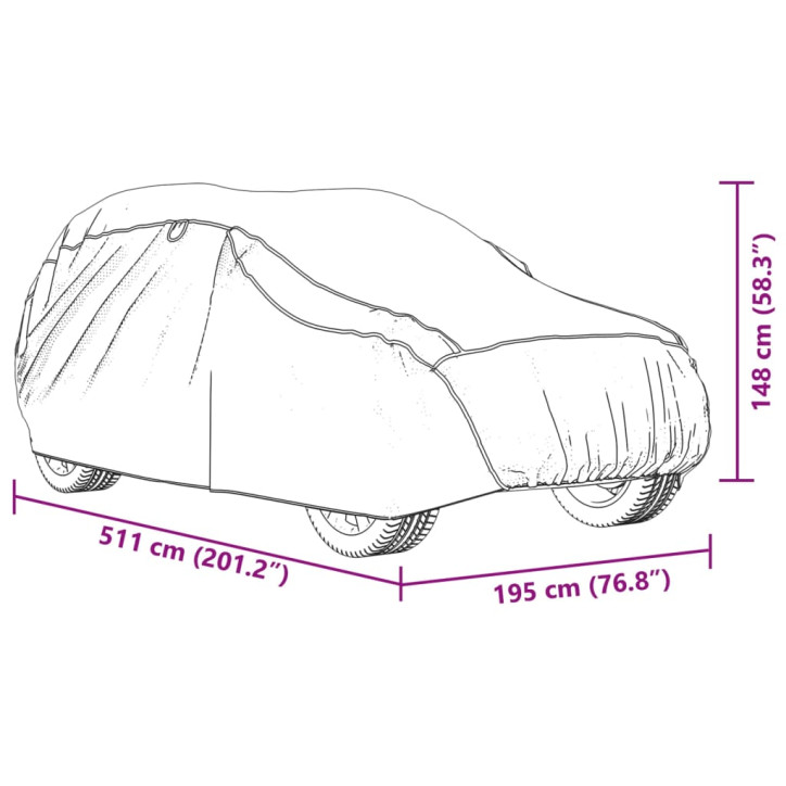 Automobilio uždangalas visureigiams, pilkas ir sidabrinis, XL