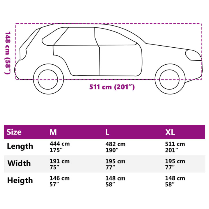 Automobilio uždangalas visureigiams, pilkas ir sidabrinis, XL