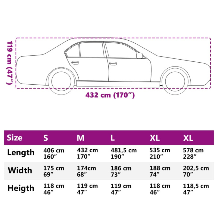 Automobilio uždangalas sedanams, pilkas ir sidabrinis, M dydžio