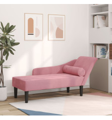 Poilsio sofa su pagalvėlėmis, rožinės spalvos, aksomas