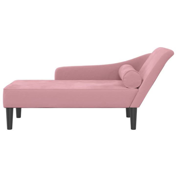 Poilsio sofa su pagalvėlėmis, rožinės spalvos, aksomas