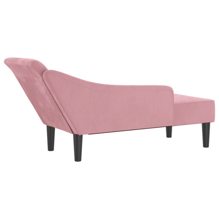 Poilsio sofa su pagalvėlėmis, rožinės spalvos, aksomas