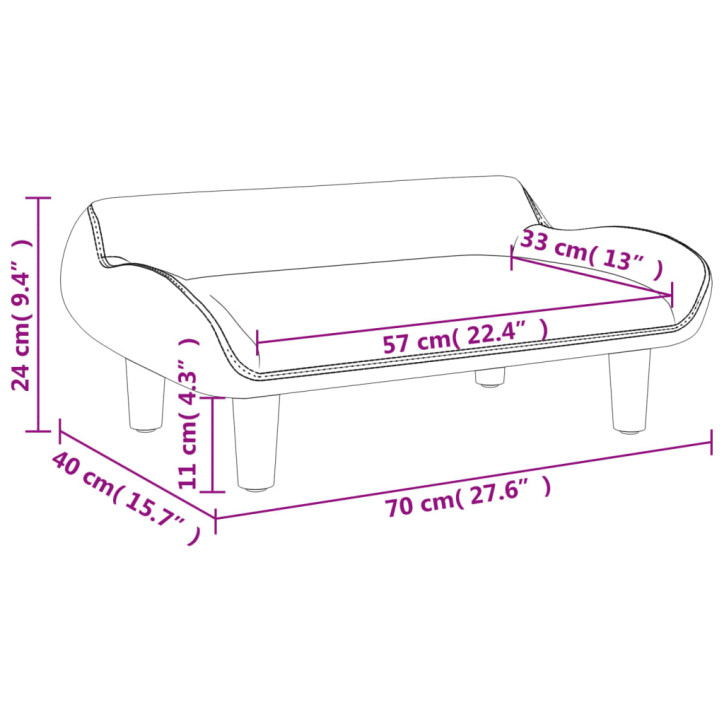 Vaikiška sofa, kreminės spalvos, 70x40x24cm, audinys