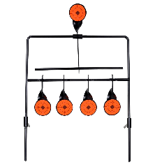 Automatiškai atsistatantys besisukantys taikiniai su 4+1 taikiniais