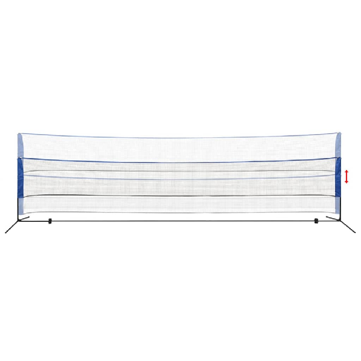 Badmintono tinklas su plunksninukais, 600x155 cm