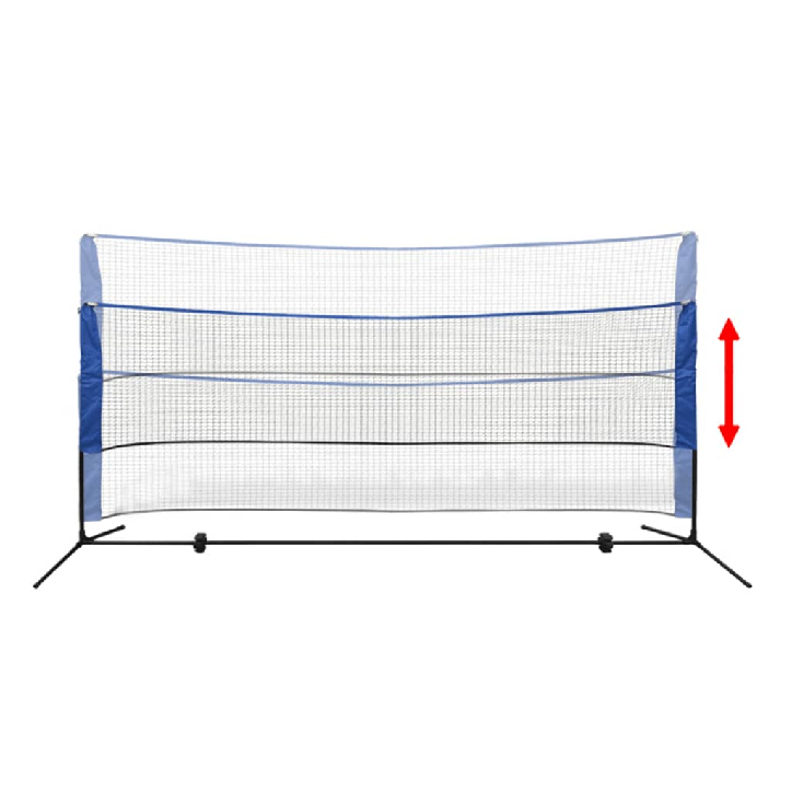 Badmintono tinklas su plunksninukais, 300x155 cm