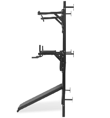 Prie sienos montuojamas daugiafunkcinis jėgos treniruoklis