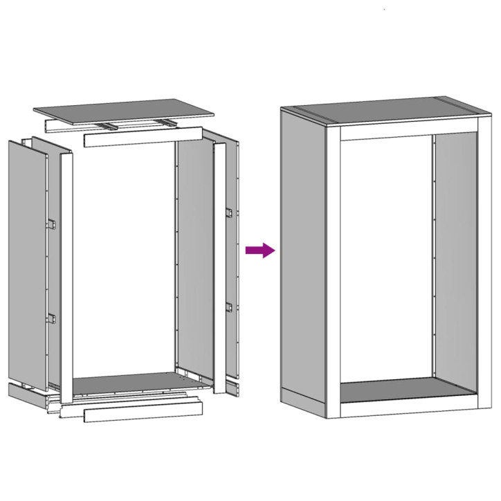 Stovas malkoms, 60x40x100cm, galvanizuotas plienas