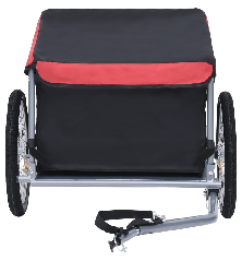 Krovininė dviračio priekaba, juodos ir raudonos spalvos, 65kg