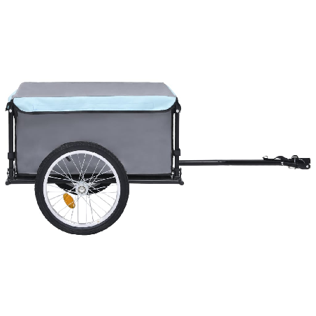 Krovininė dviračio priekaba, juodos ir mėlynos spalvos, 65kg