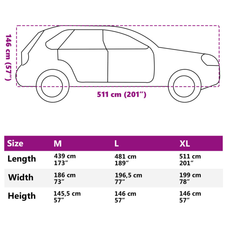 Automobilio uždangalas visureigiui, sidabrinis, XL dydžio