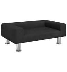 Vaikiška sofa, juodos spalvos, 70x45x26,5cm, aksomas