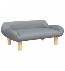 Vaikiška sofa, šviesiai pilkos spalvos, 70x40x24cm, audinys