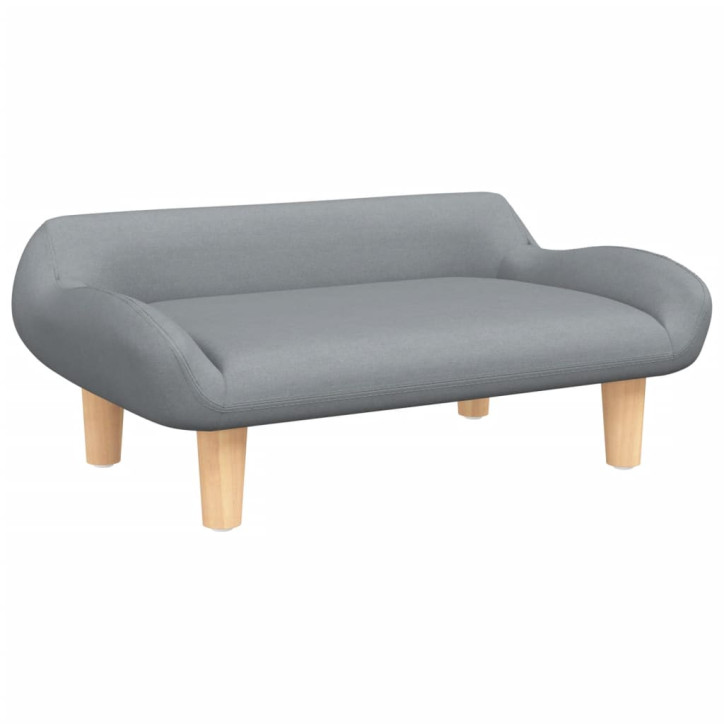 Vaikiška sofa, šviesiai pilkos spalvos, 70x40x24cm, audinys