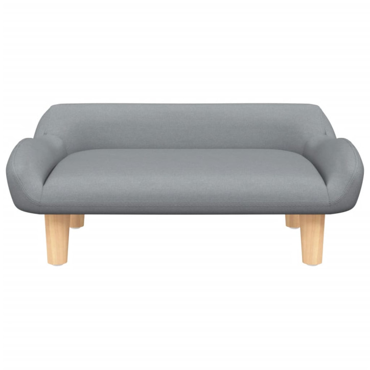 Vaikiška sofa, šviesiai pilkos spalvos, 70x40x24cm, audinys