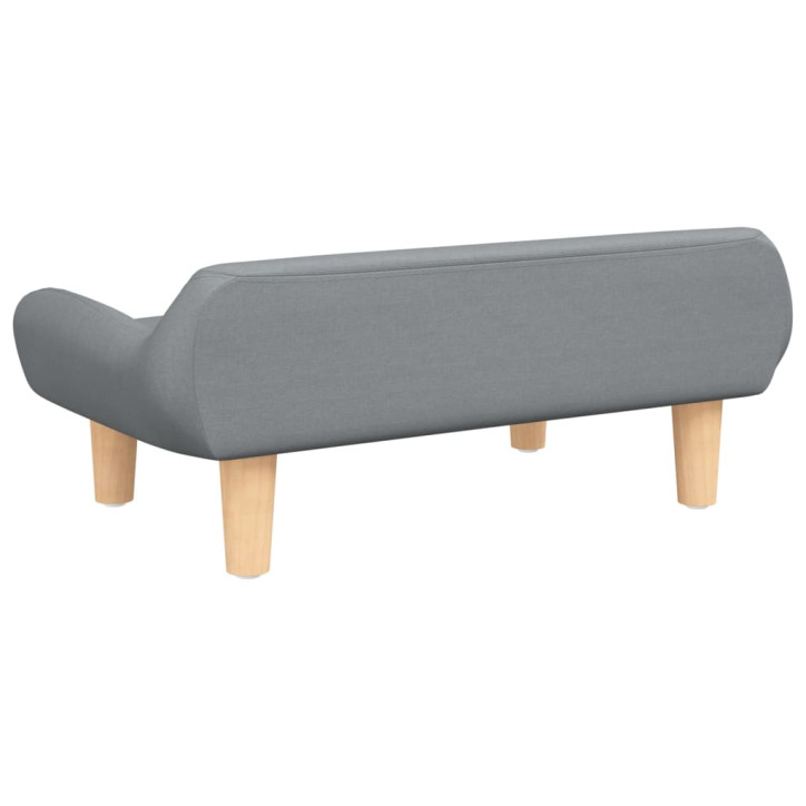 Vaikiška sofa, šviesiai pilkos spalvos, 70x40x24cm, audinys