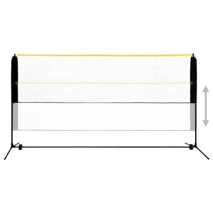 Reguliuojamas badmintono tinklas, 300x103x94–158cm, metalas