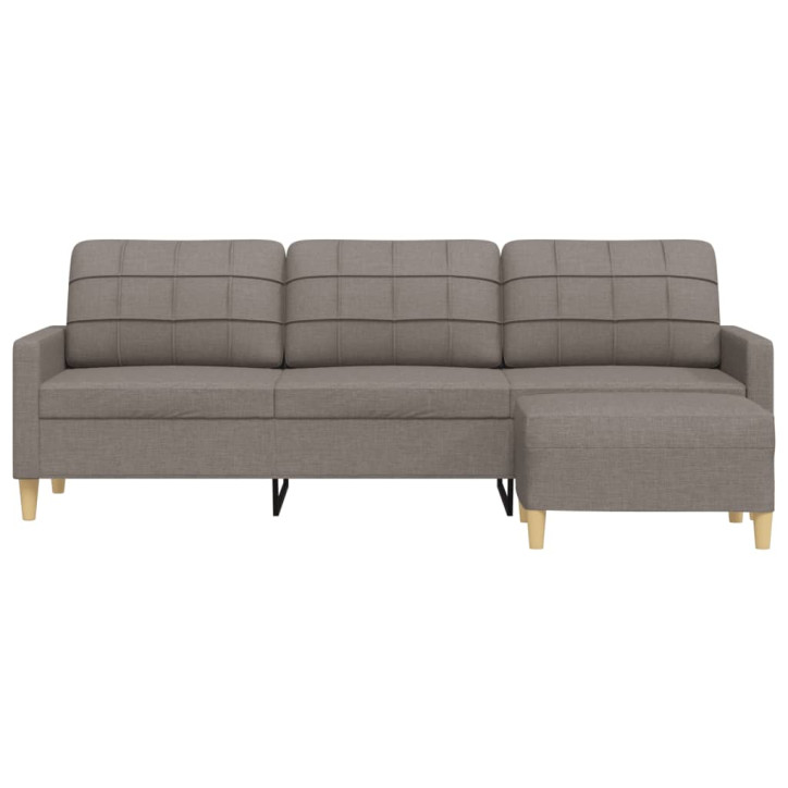 Trivietė sofa su pakoja, taupe spalvos, 210cm, audinys