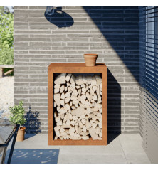 Stovas malkoms, 60x40x80cm, corten plienas