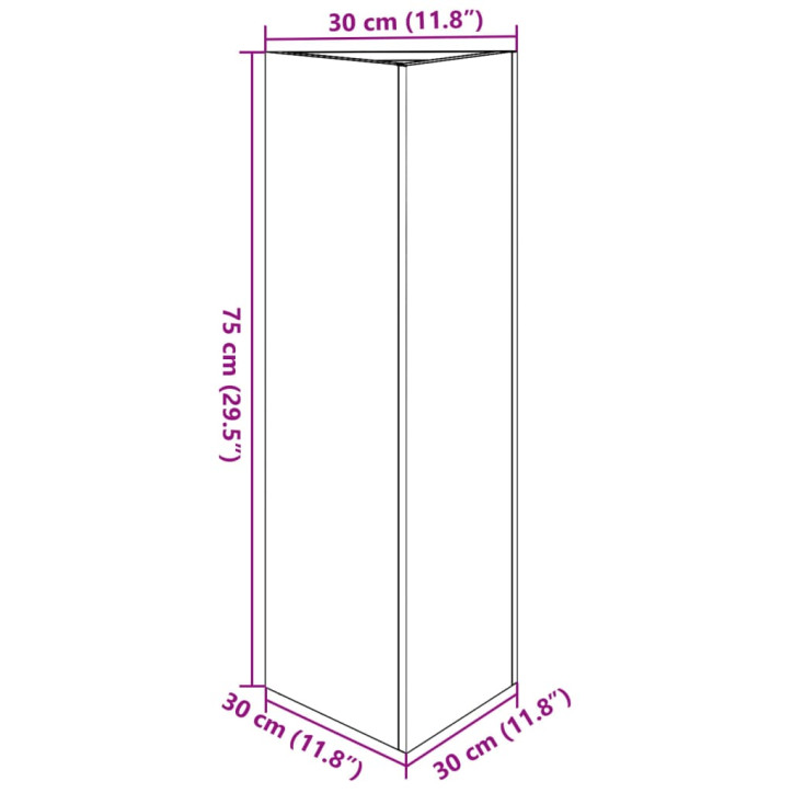 Sodo lovelis, 30x26x75cm, galvanizuotas plienas, trikampis