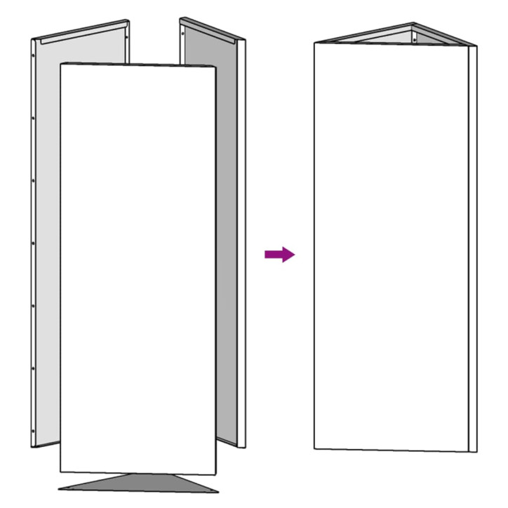 Sodo lovelis, antracito, 30x26x75cm, plienas, trikampis