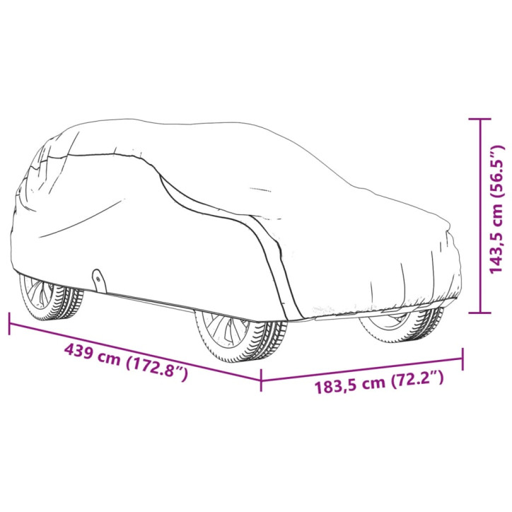 Automobilio uždangalas visureigiui, pilkas, M, audinys