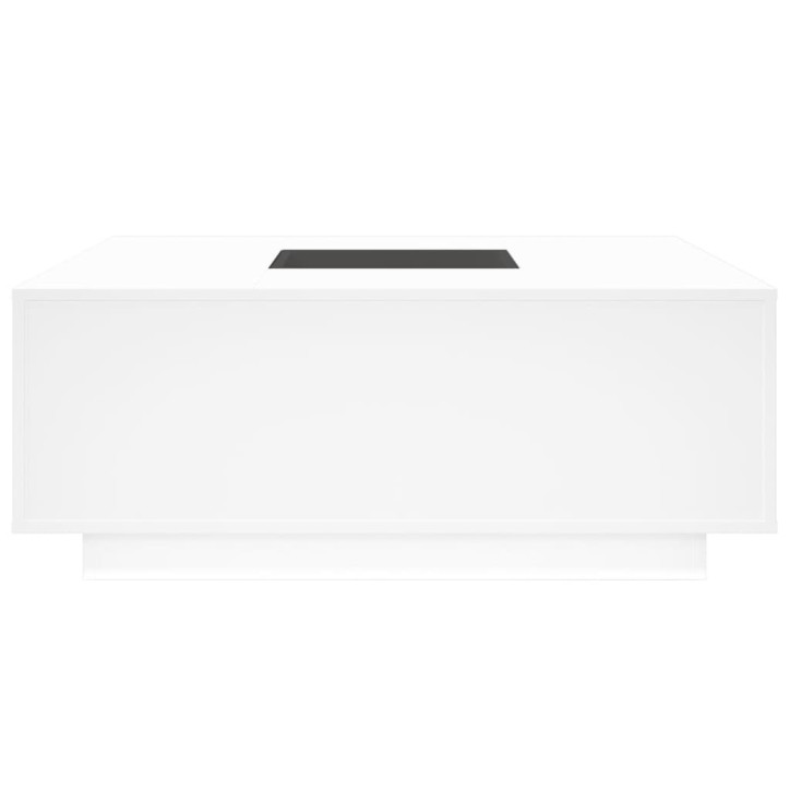 Kavos staliukas su Infinity LED, baltas, 100x100x40cm