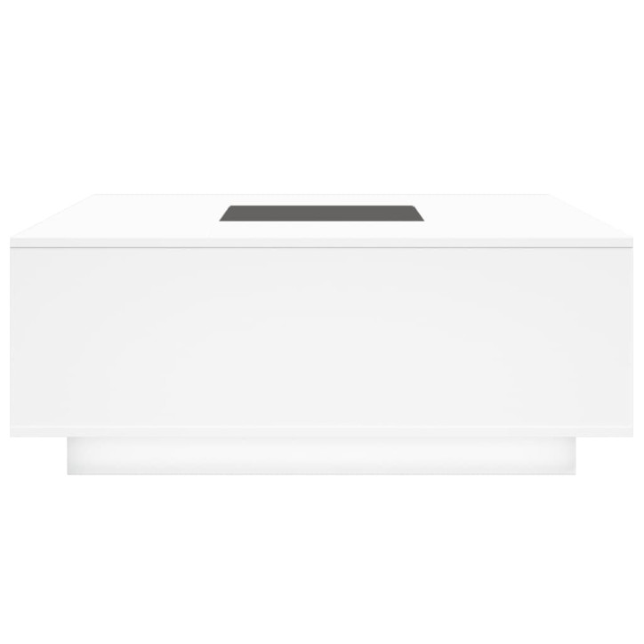 Kavos staliukas su Infinity LED, baltas, 100x100x40cm