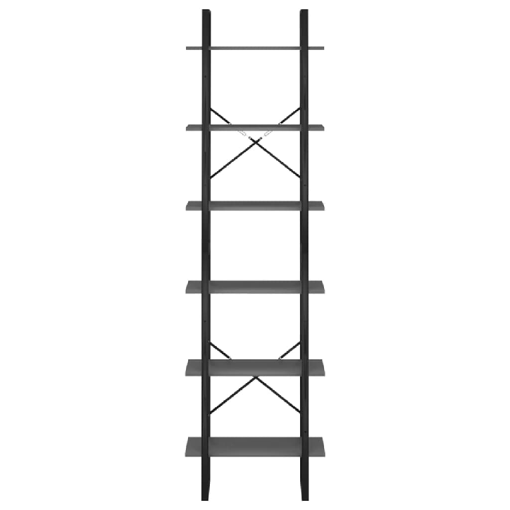 Sandėliavimo lentynos, 2vnt., pilkos, 60x30x210cm, MDP