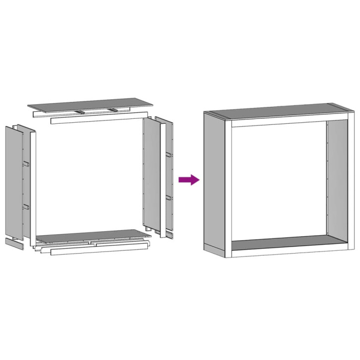 Stovas malkoms, 100x40x100cm, galvanizuotas plienas