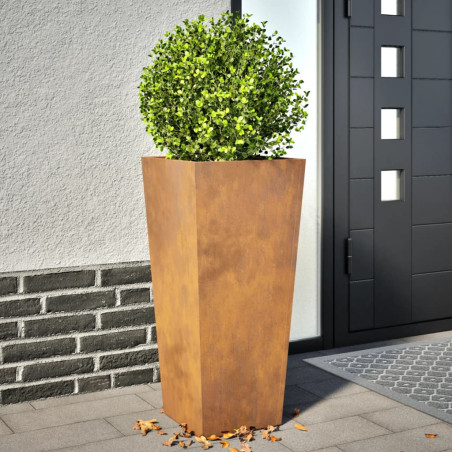 Sodo loveliai, 2vnt., 35x35x75cm, corten plienas