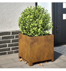 Sodo loveliai, 2vnt., 40x40x40cm, corten plienas