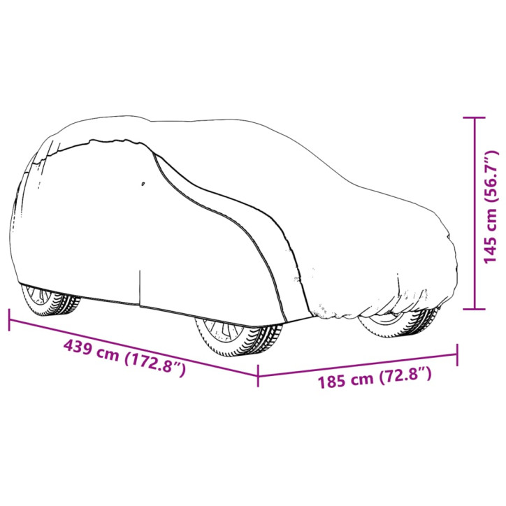 Automobilio uždangalas visureigiui, sidabrinis, M dydžio