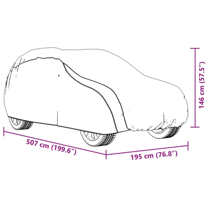 Automobilio uždangalas visureigiui, sidabrinis, XL dydžio