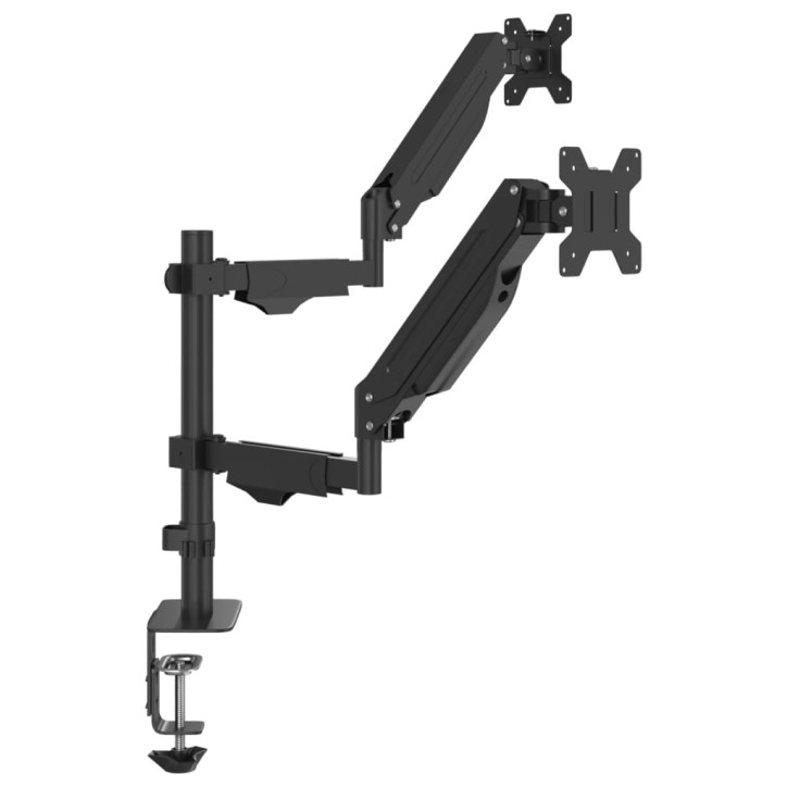 Dviguba monitoriaus rankena max 27 colių ekranui 75/100mm, 20kg