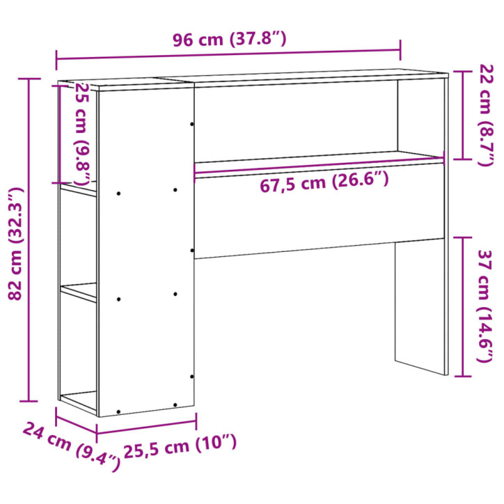 Galvūgalis su daiktų laikymo vieta, rudas, 90cm, pušis