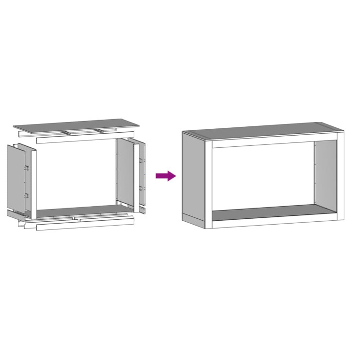 Stovas malkoms, 100x40x60cm, galvanizuotas plienas