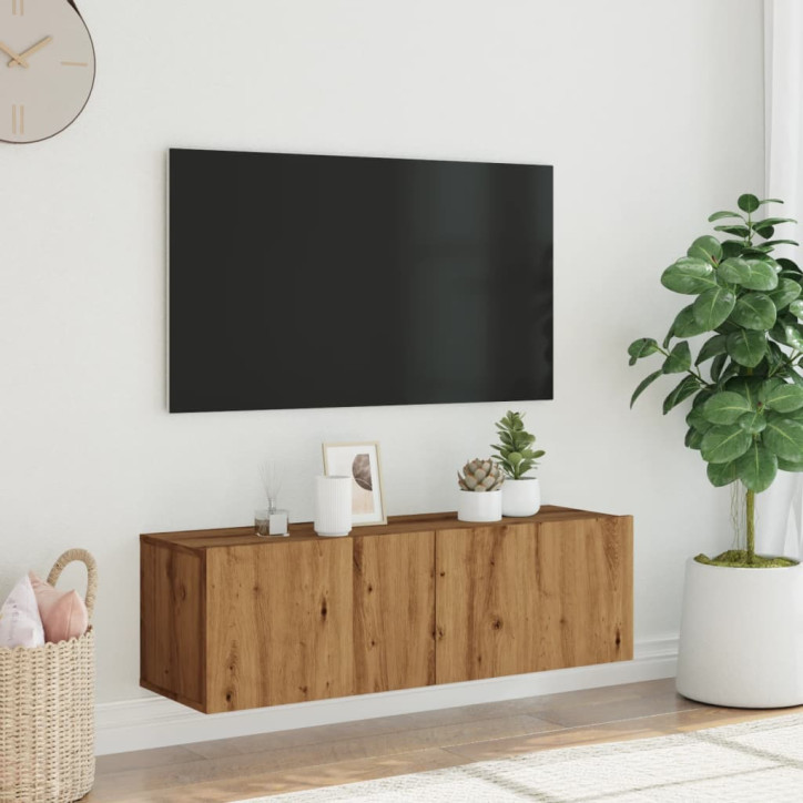 Sieninė TV spintelė, artisano, 100x30x30cm, apdirbta mediena