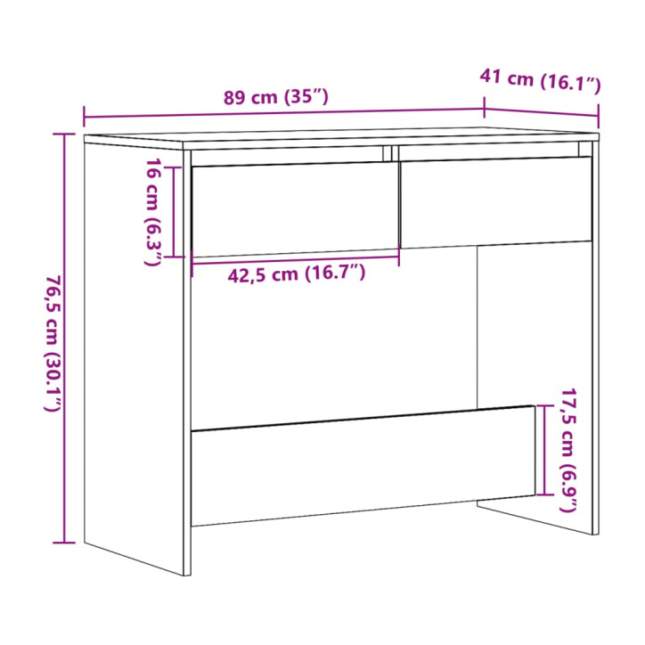 Konsolinis staliukas, medienos, 89x41x76,5cm, apdirbta mediena