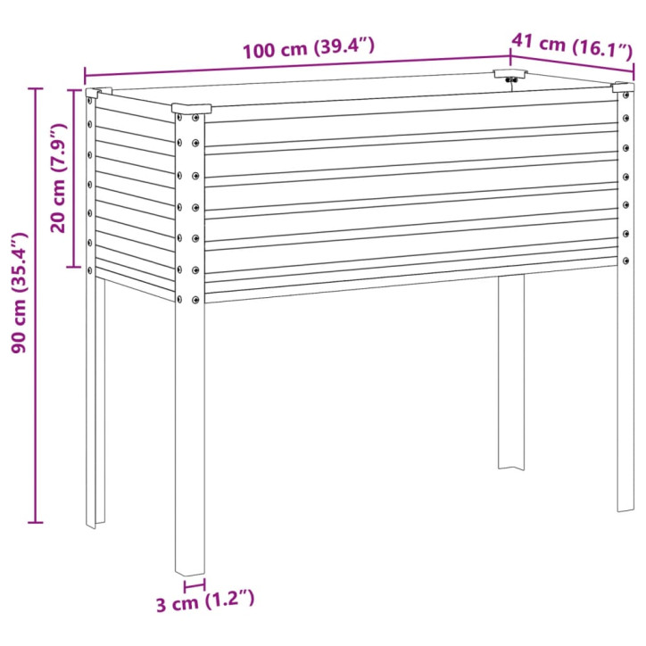 Sodo lovelis, 100x41x90cm, plienas