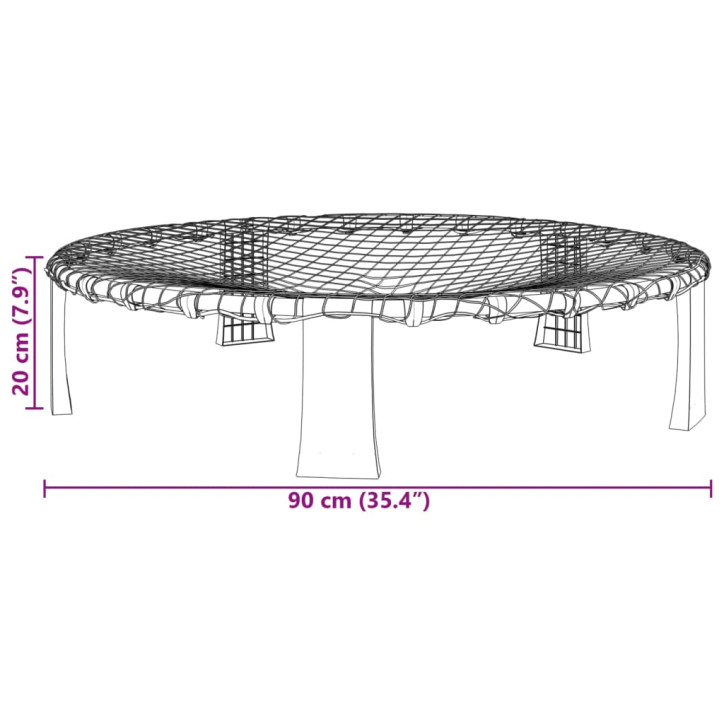 Apvalaus tinklo rinkinys su 3 kamuoliukais, Ø90x20cm